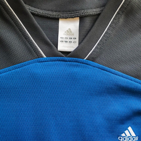 Adidas - Men’s Blue & Grey Striped Long Sleeve - Picture 6 of 6